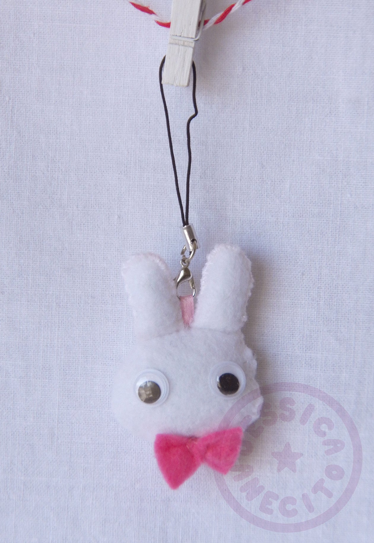 Dapper Bunny Phone Charm